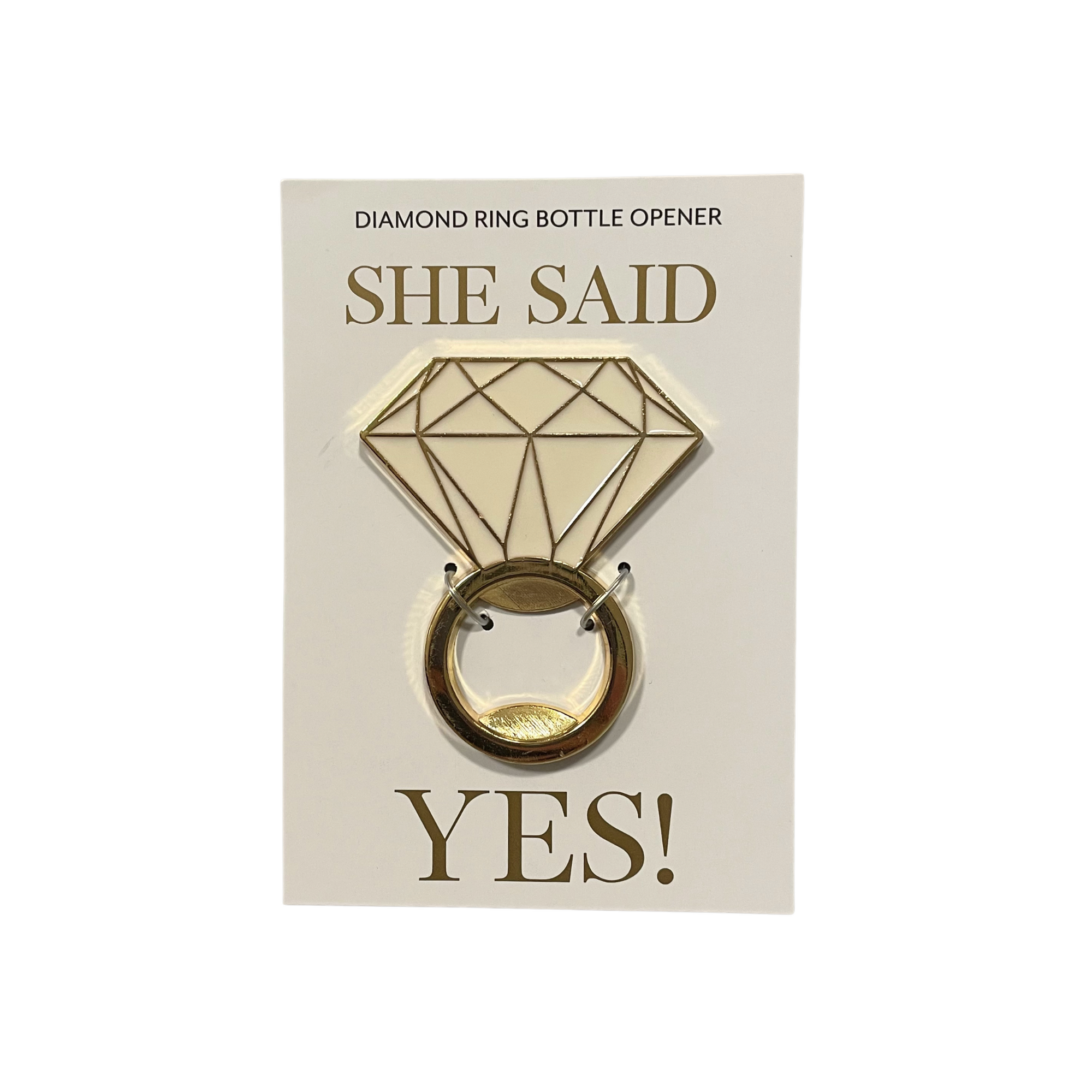 "She Said Yes!" Diamond Ring Bottle Opener