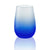 Frosted Blue Stemless Wine Glass