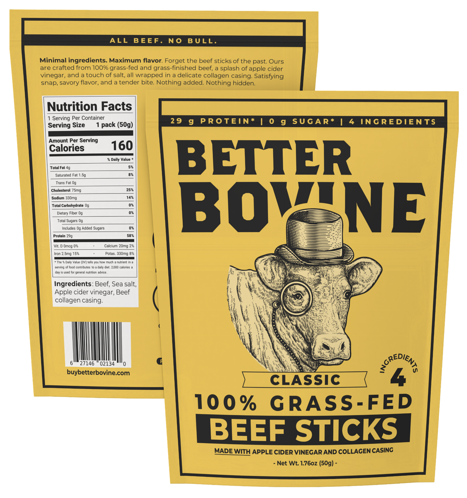 100% Grassfed Beef Sticks