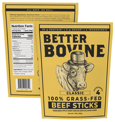 100% Grassfed Beef Sticks