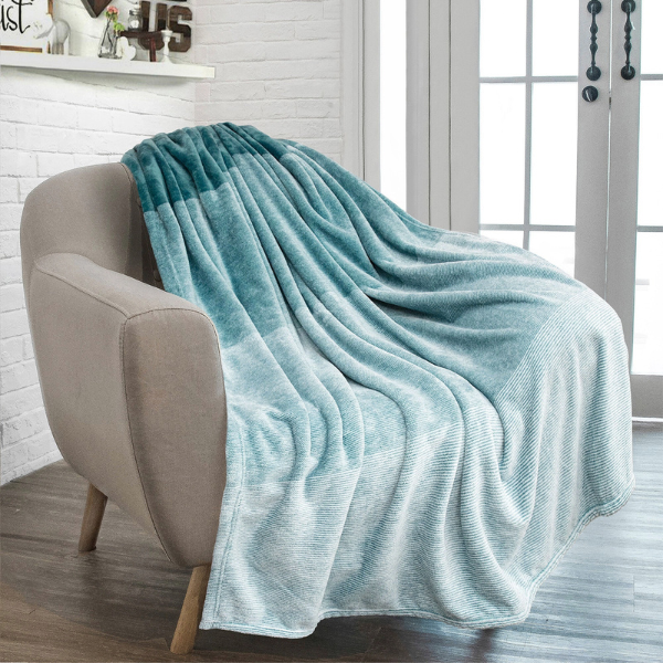 Soft Throw Blanket - Turquois Gradient