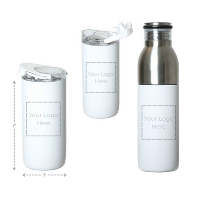 Water Bottle -Double Walled 2-in1 Bottle & Tumbler Combo (16oz/20oz)