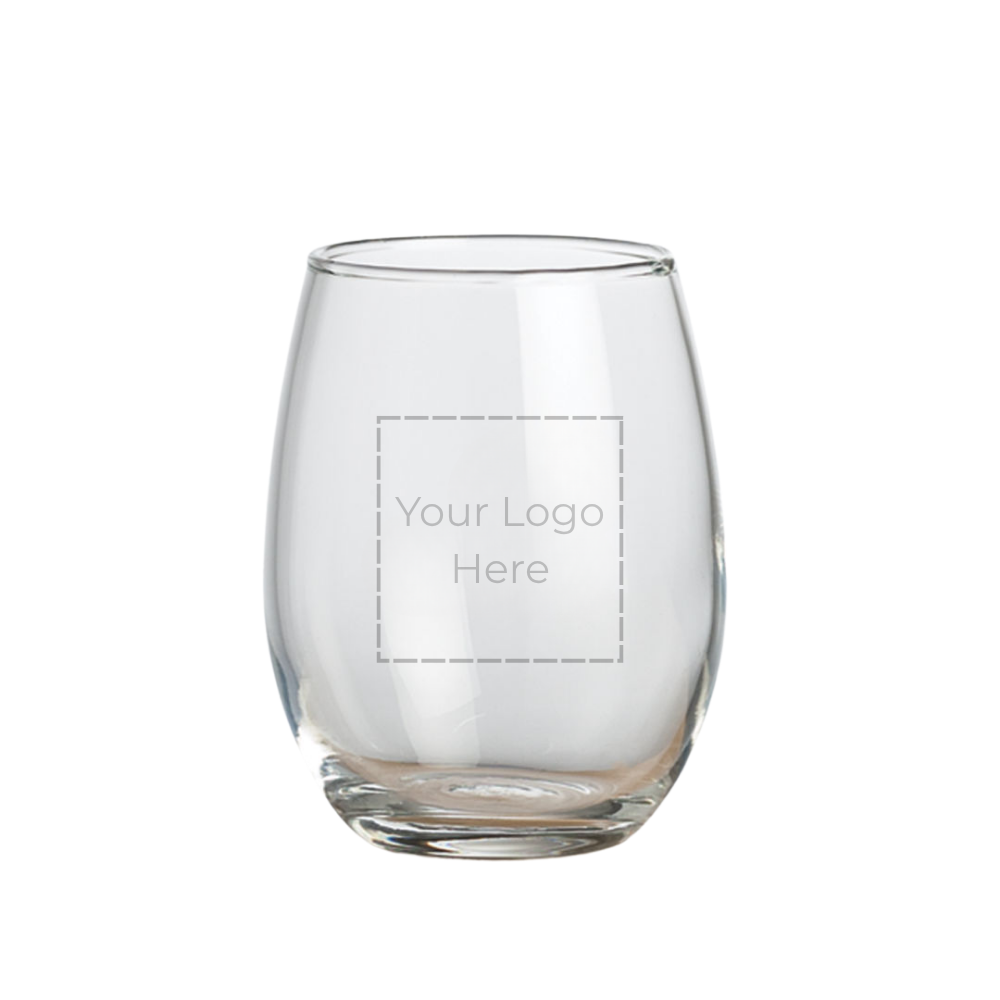 Glassware- Imprinted Stemless Wine Glass