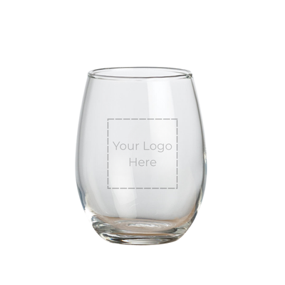 Glassware- Imprinted Stemless Wine Glass