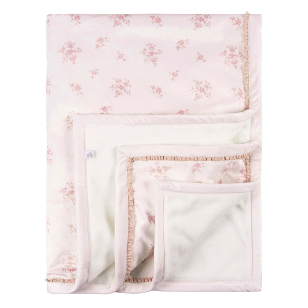 One Size Baby Blanket - Pink Florals