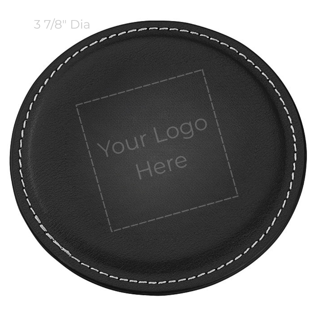 Coasters- Round Leatherette Set (2 pcs)