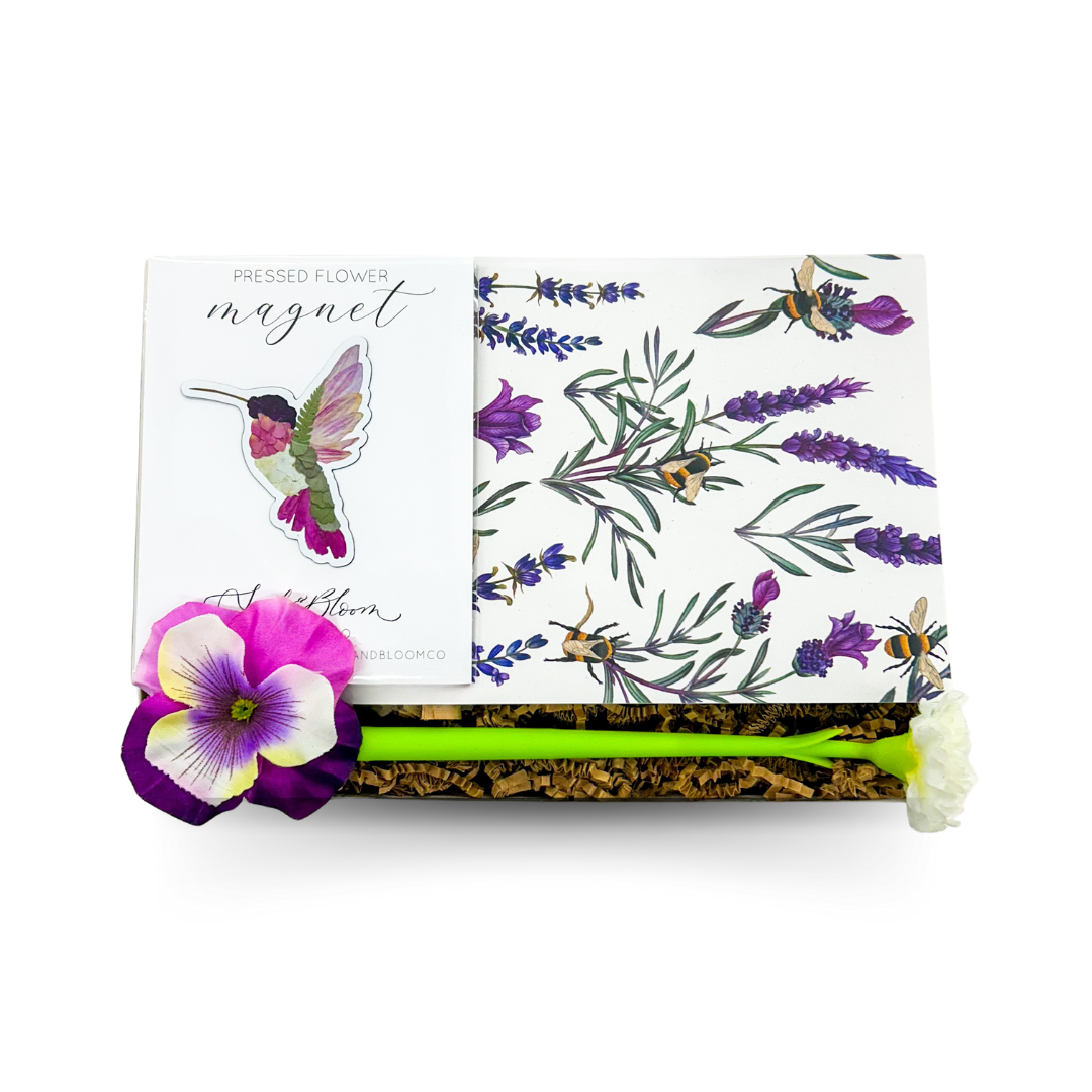 Thank You Gift, Thank You Gift Delivery, Thank You Gift Shipped, Appreciation Gift, Shipped Appreciation Gift, Nature-Inspired Gift, Floral Gift, Flower Art Gift, Pressed Flower Gift, Stationery Gift, Notebook Gift Set, Journal Gift Set, Writing Gift Set, Pretty Pen Gift, Artistic Gift Box, Hummingbird Gift, Garden Lover Gift, Spring Gift Box, Thoughtful Gift for Her, Mother's Day Gift, Self-Care Gift, Aesthetic Gift Set, Eco-Friendly Gift, Creative Gift Ideas.