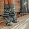 Cozy Wool Nordic Socks - Teal