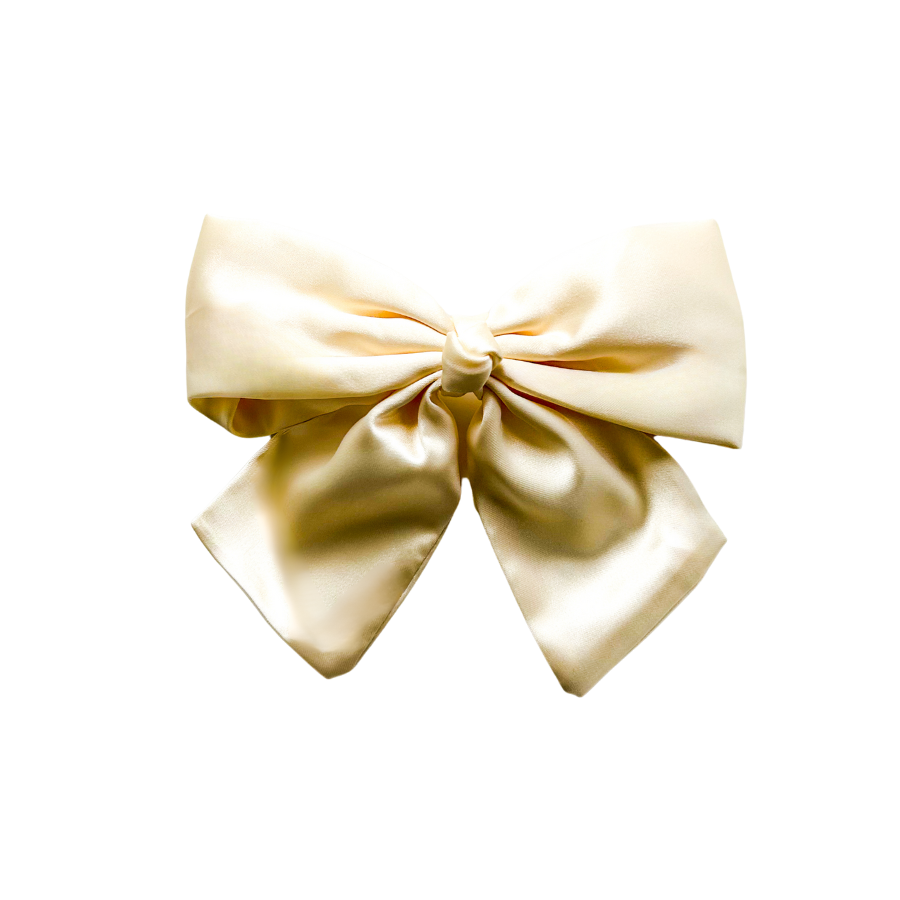 Satin Bow Tie (Off White)