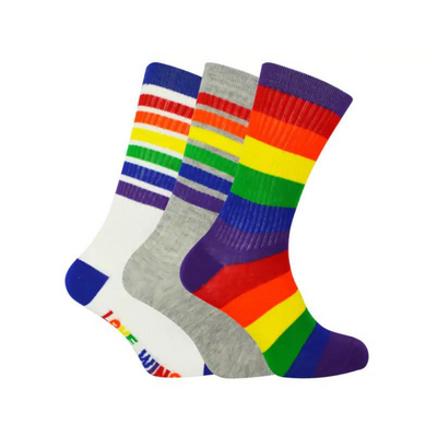 Pride Rainbow Socks - 3 Pairs