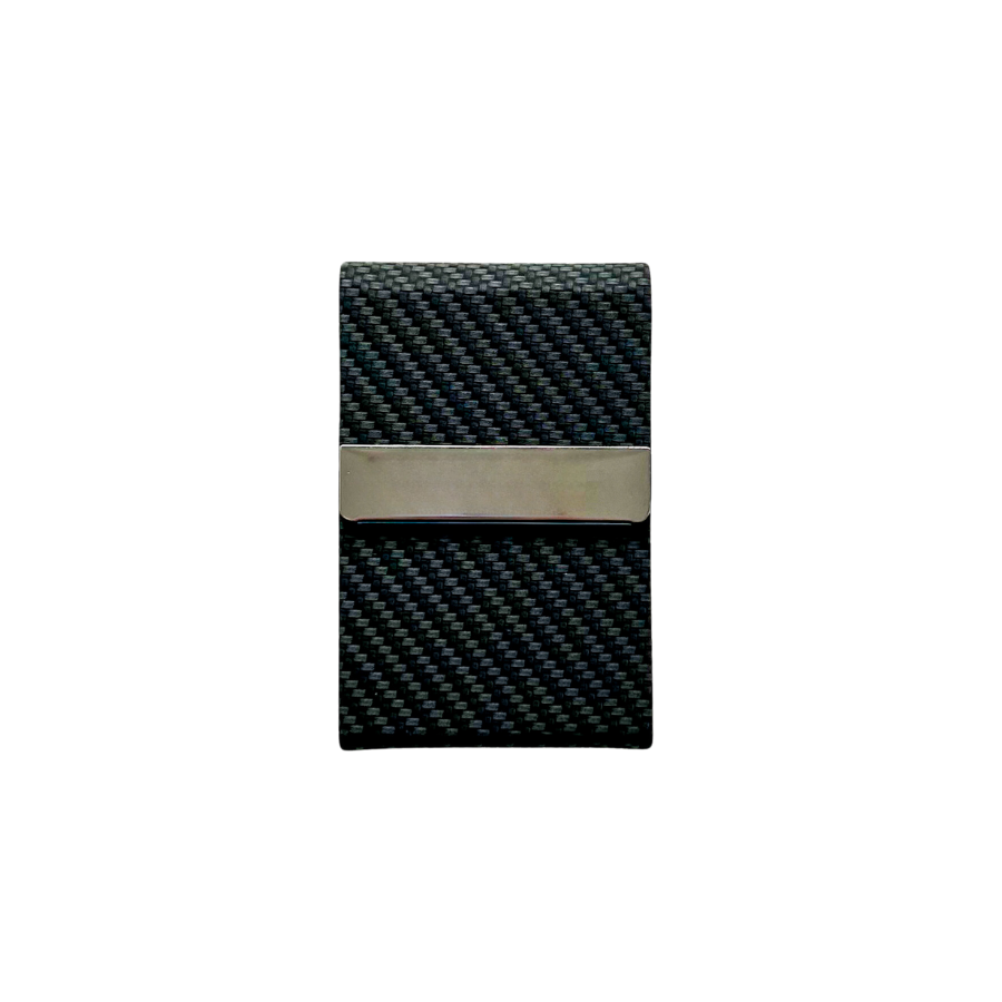 Black & Stainless Steel Business Card Holder