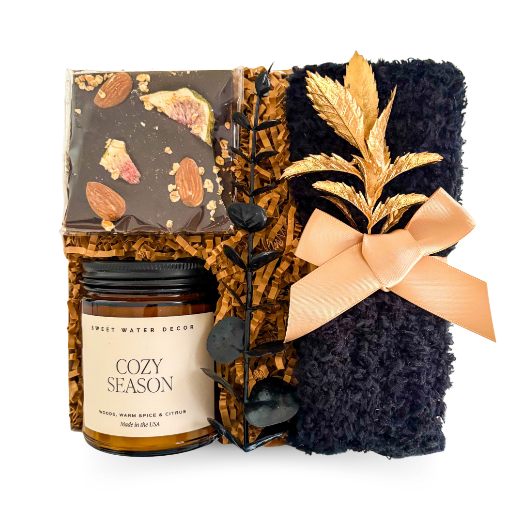 Snuggle Gift Set, Cozy Holiday Gifts Canada, Christmas Gift Box With Socks, Warm Winter Gift Ideas, Holiday Candle Gift Box, Relaxation Christmas Gifts, Fireside Gift Boxes, Cozy Season Gift Box, Indulgent Christmas Treat Sets, Holiday Gifts For Cold Days, Canadian Christmas Gift Ideas, Seasonal Chocolate Gift Box, Thoughtful Winter Wellness Gifts, Self-Budget-Friendly Care Holiday Gift Sets, Affordable Gift Boxes Canada, Value-Friendly Treats, Budget-Friendly Gifts for Any Occasion