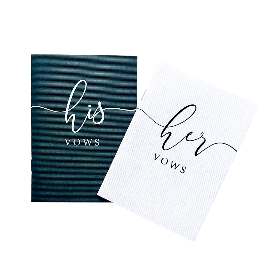 Black & White His & Her Vow Books (2pc)