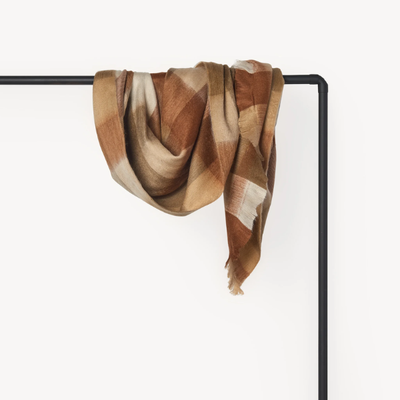 Natural Alpaca Blanket/Throw - Cinnamon