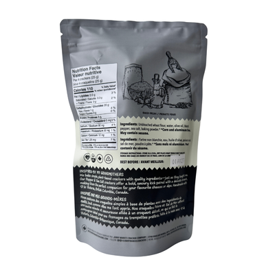 Pepper & Sea Salt Gourmet Crackers – Plant-Based, Artisan
