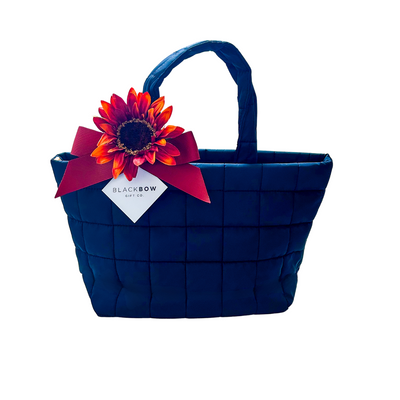 Black Quilted Hand Bag w/o Zipper