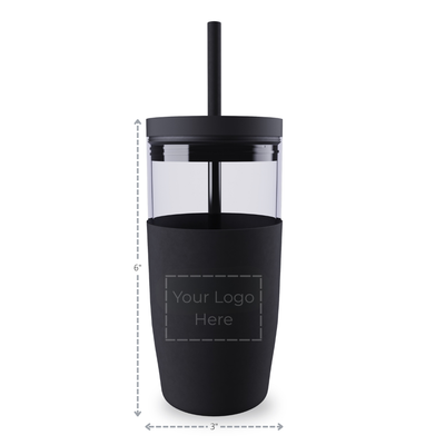 Tumbler -Borosilicate Glass (Sleeved) - 16 oz