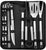 18pc Stainless Steel BBQ Utensils Set