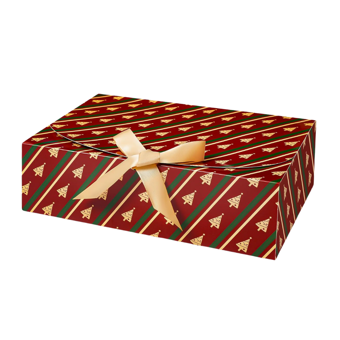 Christmas Trees Printed Collapsible Gift Box