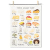 Favourite Cheese Alphabet Tea Towel