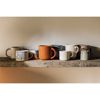 Orange Fluted Mug