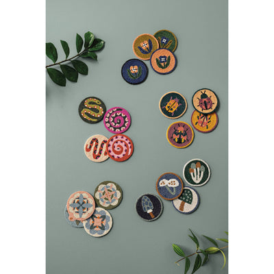Disco Formation Beaded Coasters Set of 4