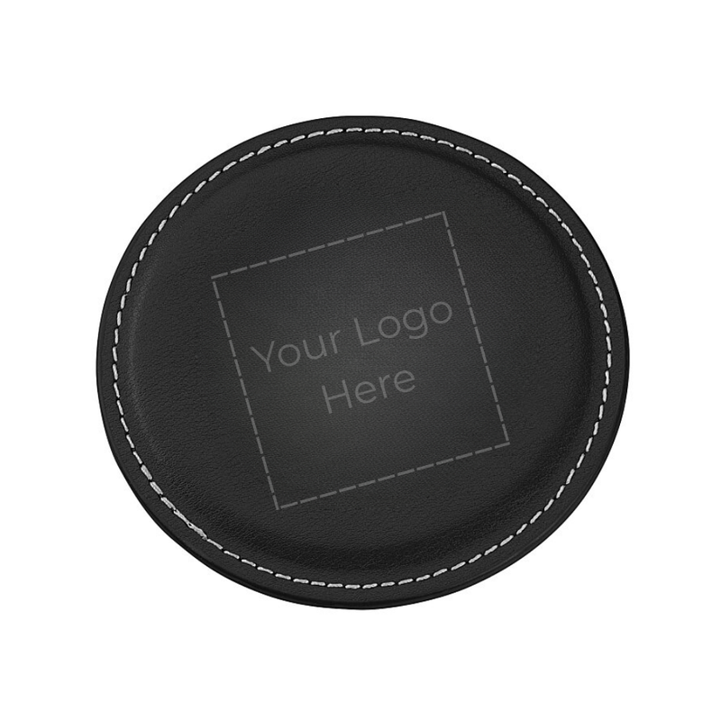 Coasters- Round Leatherette Set (2 pcs)