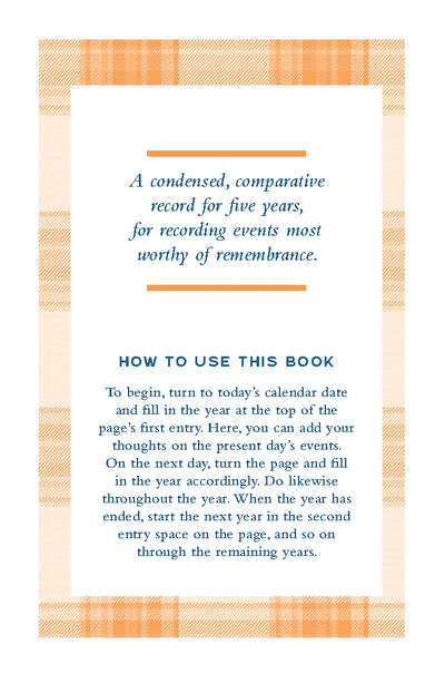 Pendleton One Line a Day - A Five Year Memory Book