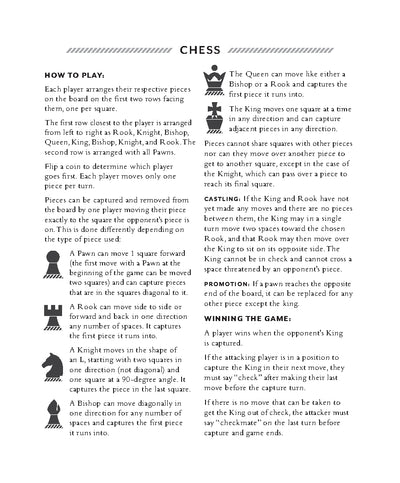 Red Black Check Pattern Chess & Checkers Travel-Ready Roll-Up Game