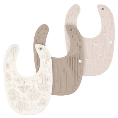 Tan Bandana Bibs - 3pk