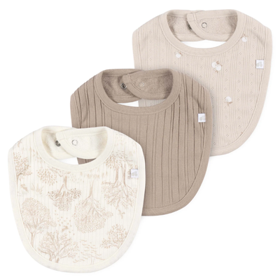 Tan Bandana Bibs - 3pk