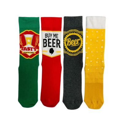 Beer Can Socks - 4 Pairs