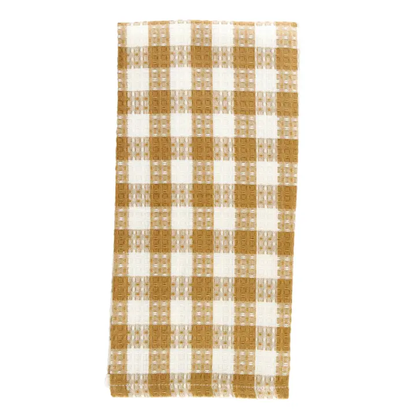 Beige Buffalo Check Tea Towel
