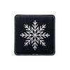 Leatherette Coasters with Snowflake Design (Set of 2)