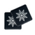 Leatherette Coasters with Snowflake Design (Set of 2)