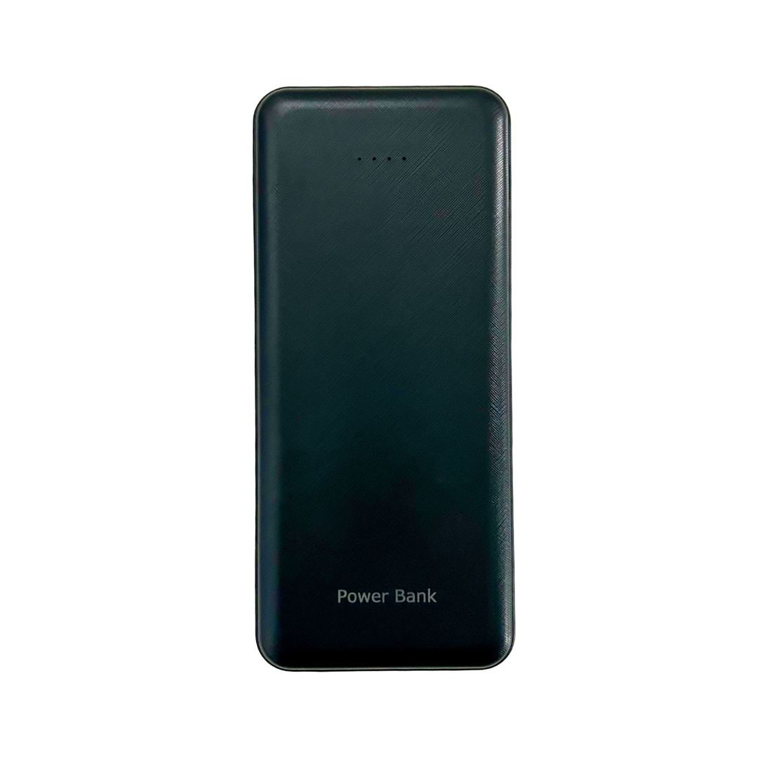 Black Power Bank - 10000 mah with Built in Cable
