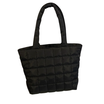 Black Quilted Hand Bag w/o Zipper