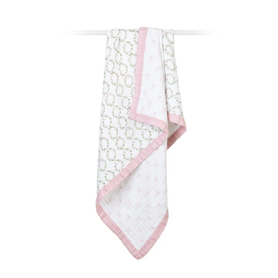 Bows & Rose Trellis Classic Muslin Quilt