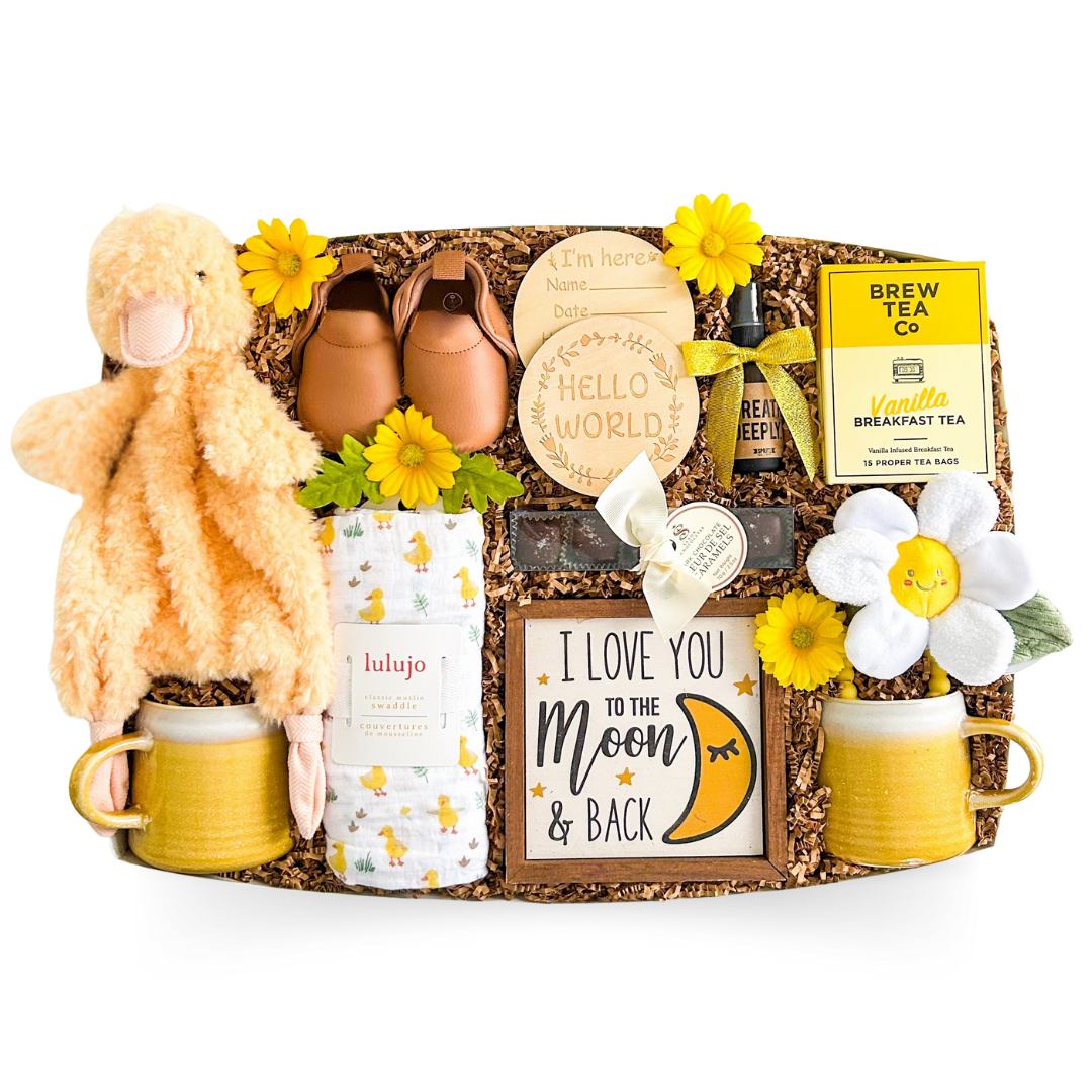 Gifts For Her, Shipped Gift Boxes Canada, New Baby Gift Boxes, Thoughtful Gifts For Moms, Baby Shower Gift Sets, Modern Gift Boxes, Relaxation Gifts For Women, Self-Care Gift Sets, Shipped Personal Gifts, Unique Gifts For New Parents, Baby And Mom Gift Boxes, Luxury Gift Sets, Gifts With Tea And Chocolate, Keepsake Baby Gifts, Cozy Gift Boxes, Postpartum Gift Sets, Gifts With Baby Essentials, Newborn Photography Props, Comfort Gift Boxes, Gifts With Mugs And Treats, Self-Love Gift Sets