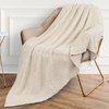 Buttery Soft Fluffy Knit Blanket - Cream