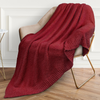 Buttery Soft Fluffy Knit Blanket - Red