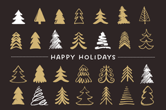 Happy Holidays (Brown)