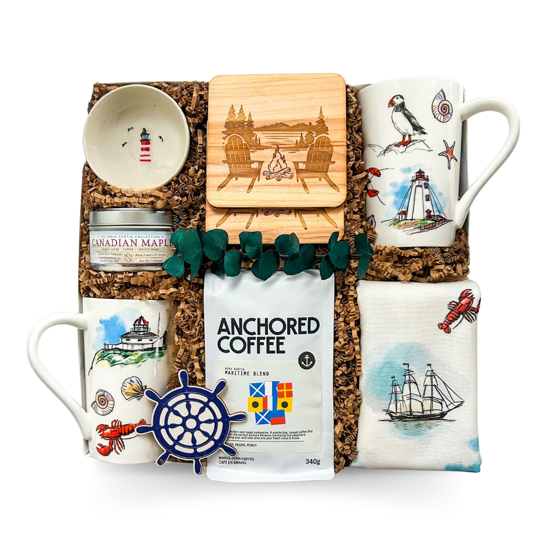 Coastal Gift Box, Maritime Gift Basket, East Coast Canada Gift, Nova Scotia Gift Box, Ocean Themed Gift, Nautical Gift Set, Coastal Home Gift, Maritime Inspired Gift, Canadian East Coast Gift, Halifax Gift Delivery, Dartmouth Gift Delivery, Bedford Gift Delivery, Canadian Coastal Gift, Beach House Gift Box, Seaside Gift Basket, Lighthouse Themed Gift, Maritime Home Decor Gift, Nautical Keepsake Box, Housewarming Coastal Gift