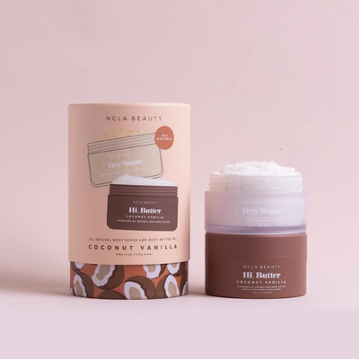 Coconut Vanilla Body Scrub + Body Butter Set