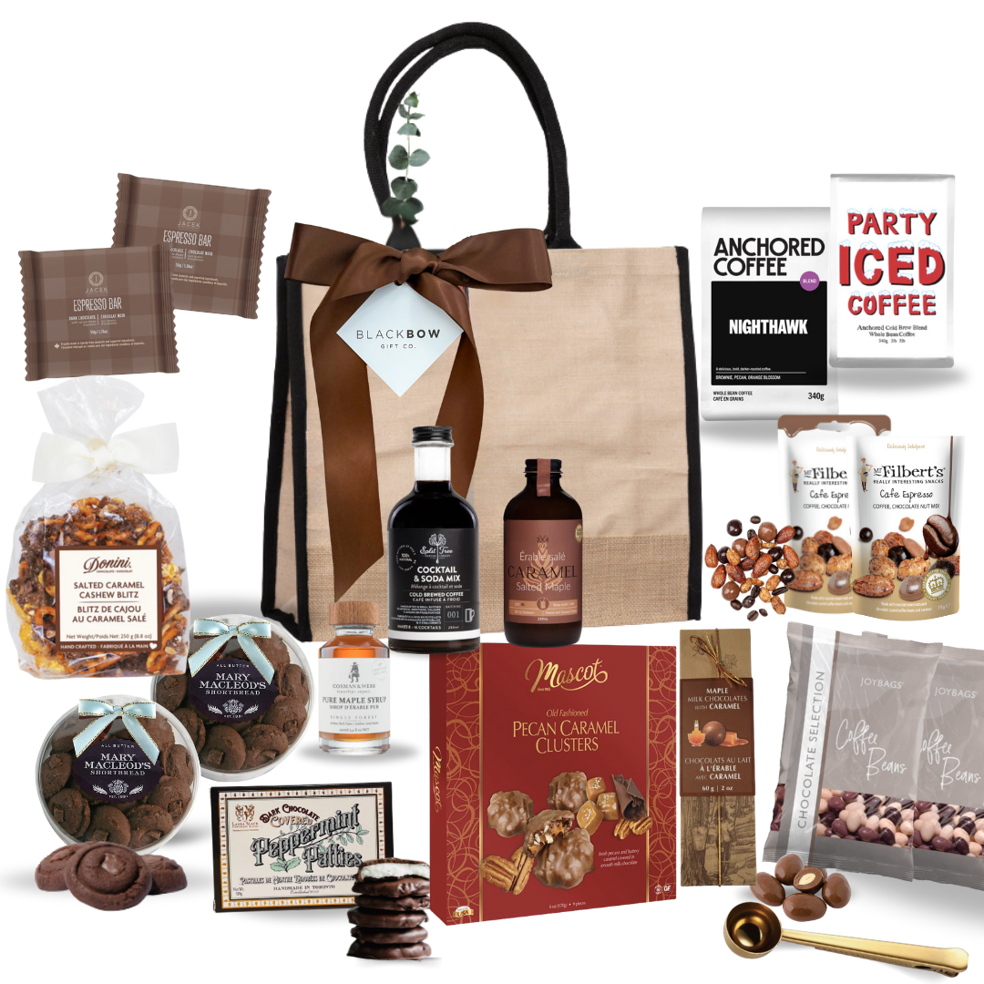 Coffee Break gourmet gift tote with coffee, cookies, and espresso-inspired treats for small groups