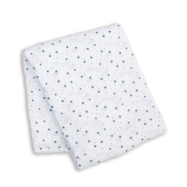 Cotton Baby Swaddle Blanket in Stars Pattern