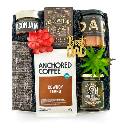 Gifts For Him, Cowboy Gift Boxes, Shipped Gift Boxes Canada, Coffee Lover Gifts, Gourmet Gift Boxes, Bacon Lovers Gifts, Unique Gifts For Men, Masculine Gift Boxes, Birthday Gifts For Dads, Gifts With Coffee And Snacks, Luxury Men’s Gifts, Men’s Relaxation Gifts, Shipped Personal Gifts, Gifts For Boyfriends, Gifts For Husbands, Western-Themed Gifts, Thoughtful Gifts For Men, Modern Gift Boxes, Rustic Gift Sets, Dad Gift Boxes, Gifts With Coffee And Gourmet Treats