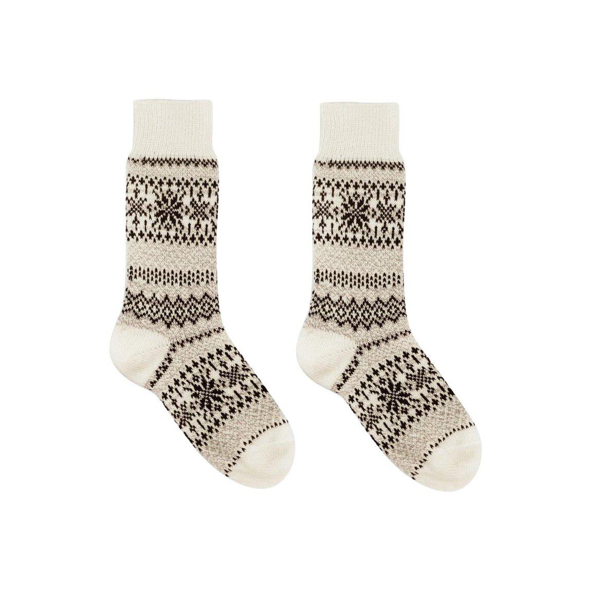 Cozy Wool Nordic Socks - Cream