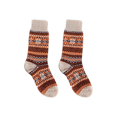 Cozy Wool Nordic Socks - Pumpkin