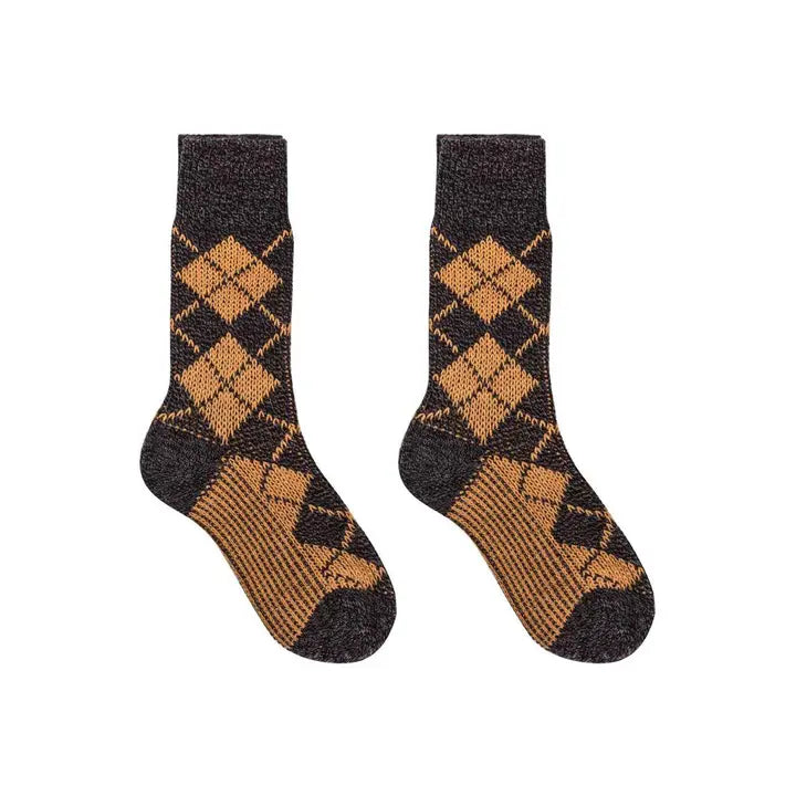 Cozy Wool Nordic Socks -  Gold